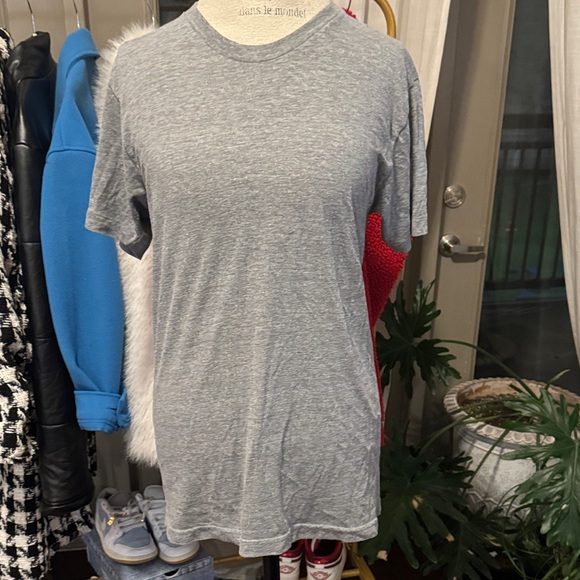 American Apparel The Track Shiry Gray Shortsleeve Tee Men’s Casual Top sz Medium - Picture 3 of 8